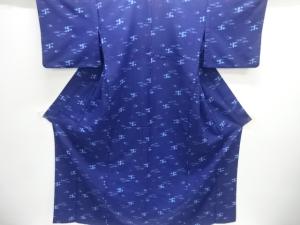 絣柄単衣小紋着物